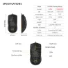 Delux M700A - wired gaming mouse - RGB - 7200DPI - lightweight - ergonomic - honeycomb shellMouses