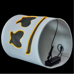 Marshmallow DJ Helm - leuchtende Vollmaske - mit LED