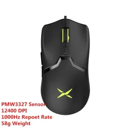 Delux M800 - Kabelgebundene RGB-Maus - 12400 - 16000 DPI - 1000 Hz