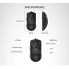 Delux M700A - wired gaming mouse - RGB - 7200DPI - lightweight - ergonomic - honeycomb shellMouses