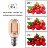 Vintage LED bulb - Edison tubular - T22 - E12 - E14 - 1W - dimmable - 2200K gold - 25 piecesE14