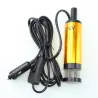 Mini elektrische Transferpumpe - für Wasser / Öl - Bandfilter - tauchfähig - mit Autostecker - 38mm - 12L/min