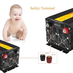 Pure sine wave power converter - remote control - LCD display - solar inverter - DC 24V to AC 220V - 1500WSolar