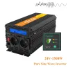 Reiner Sinus-Stromwandler - Fernbedienung - LCD-Display - Solarwechselrichter - DC 24V zu AC 220V - 1500W