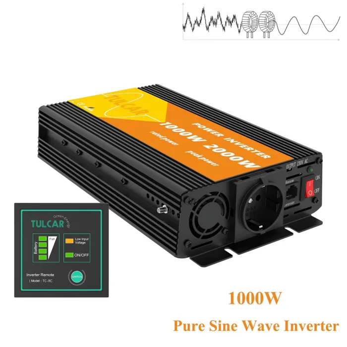 Reiner Sinuswandler - DC 12V zu AC 220V 230V - Autostromversorgung - Wechselrichter - 1000W