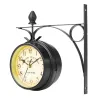 Vintage - retro - double sided round clock - wall mountedClocks