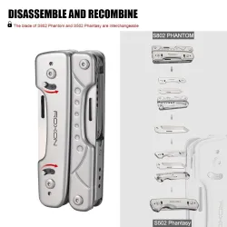 ROXON S802 Phantom - Multitool - Zange / Schere mit auswechselbarem Messer / Drahtschneider