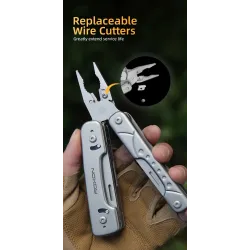 ROXON S802 Phantom - Multitool - Zange / Schere mit auswechselbarem Messer / Drahtschneider