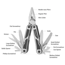 Camping Multitool - Zange / Messer / Cutter / Säge