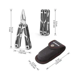 Camping Multitool - Zange / Messer / Cutter / Säge