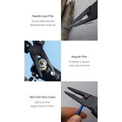NexTool Black Knight - 11 in 1 Multifunktionswerkzeug - Klappzange / Schere / Öffner / Schraubendreher