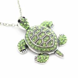 Vintage Halskette mit Strass-Schildkröte