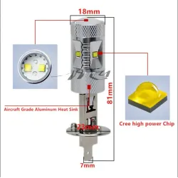 H1 LED-Lampe - High Power - 60W - CREE-Chip - 6000K - 2 Stück