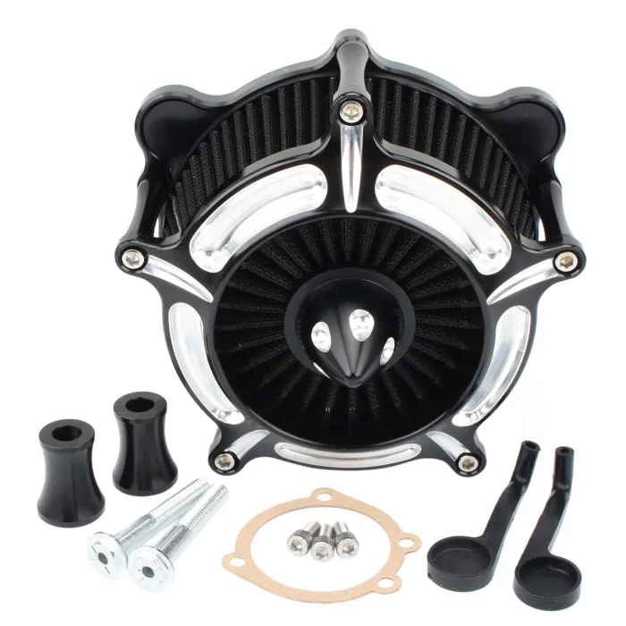 Turbinenspike - Luftfilter - Ansaugfilter - CNC - für Harley Motorräder