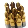 Screwdriver bits - 1/4 inch - titanium coated - anti-slip - Phillips hex shank - PH2 - 25mm - 10 piecesBits & drills