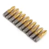 Screwdriver bits - 1/4 inch - titanium coated - anti-slip - Phillips hex shank - PH2 - 25mm - 10 piecesBits & drills