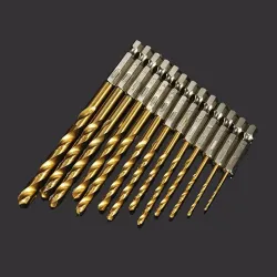 Stahlbohrer - HSS titanbeschichtet - 1/4 Zoll Sechskantschaft - High Speed - 1.5-6.5mm - 13 Stück