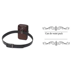 Vintage small shoulder bag - waist pack - genuine leather - flap designBags