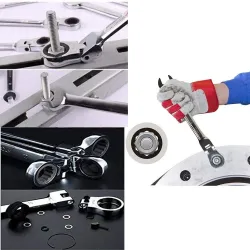 Flexibler Ratschenschlüssel - metrische Schlüsselmutter - offenes Ende / Ring - 8mm - 13mm