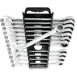 KFZ-Multitool - Ratschenschlüssel-Satz - drehbar - 14-teilig