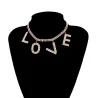 Luxury choker / short necklace - with crystal LOVE lettersNecklaces