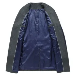 Men's wool coat - long jacket - slim fitJackets