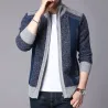 Thick warm sweater - short jacket with zipper - cashmere / wool / fleeceJackets
