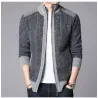 Thick warm sweater - short jacket with zipper - cashmere / wool / fleeceJackets