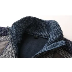 Thick warm sweater - short jacket with zipper - cashmere / wool / fleeceJackets