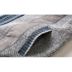 Thick warm sweater - short jacket with zipper - cashmere / wool / fleeceJackets