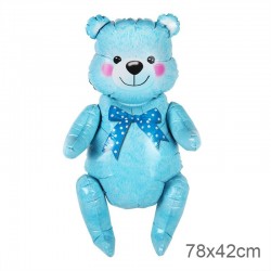 Babypartyballons - Teddybär / Kinderwagen - für Jungen / Mädchen