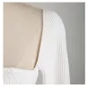 Stylischer Langarmpullover - sexy T-Shirt - eckiger Kragen