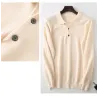 Men's POLO pullover - t-shirt with buttons - cashmereHoodies & Sweatshirt