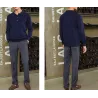 Men's POLO pullover - t-shirt with buttons - cashmereHoodies & Sweatshirt
