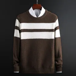 Classic knitted sweater with stripes - cashmere / cottonHoodies & Sweatshirt