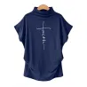 Short sleeve t-shirt - classic top - Faith Cross printedBlouses & shirts