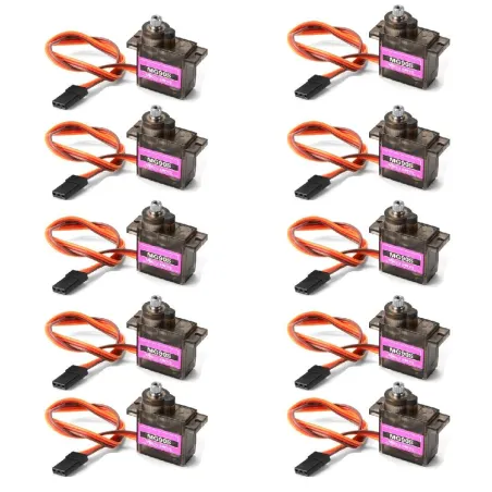 MG90S / SG90 Servo - Metallgetriebe - 9g - für RC Hubschrauber / Flugzeug / Boot / Auto / Roboter