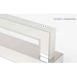 Moderne Badezimmerspiegelleuchte - LED - Edelstahllampe - 9W - 42cm