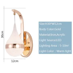 Moderne LED-Wandleuchte - Wandleuchte - Goldeisen