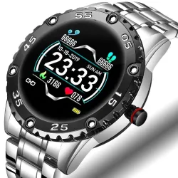 Smart Watch - elektronische Stahluhr - LED - digital - wasserdicht - Herzfrequenz / Blutdruck