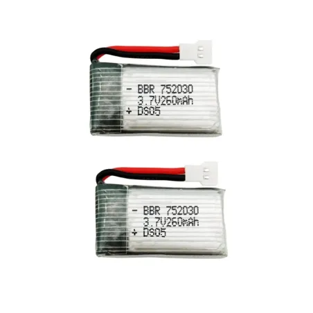 3.7V 260mAh Lipo battery 752030 - for H8 Mini Quadcopter - 2 piecesBatteries