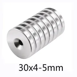 N35 - Neodym-Magnet - rund versenkt - 30 * 4mm - mit 5mm