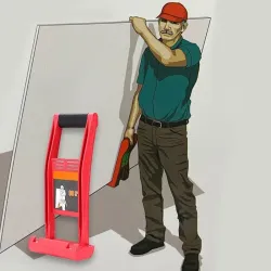 Riesenplattenträger - Brett - Tragegriff - 80 kg belastbar
