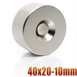 N35 - Neodym-Magnet - runde Senkscheibe - 40 * 20mm - mit 10mm Loch