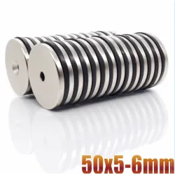 N35 - Neodym-Magnet - runde Senkscheibe - 50 * 5mm - mit 6mm Loch