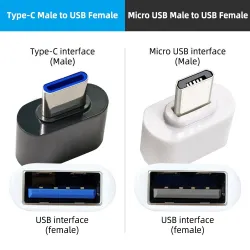Typ-C - Micro-USB 2.0 - OTG-Adapter - Konverter