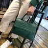 Elegant shoulder bag - leather - crocodile skin patternHandbags