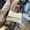Elegant shoulder bag - leather - crocodile skin patternHandbags