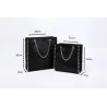 Retro shoulder bag - with rivets / chain strap - leatherHandbags