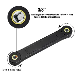 Universalverlängerungsschlüssel - mit 2 Adaptern - 3/8"